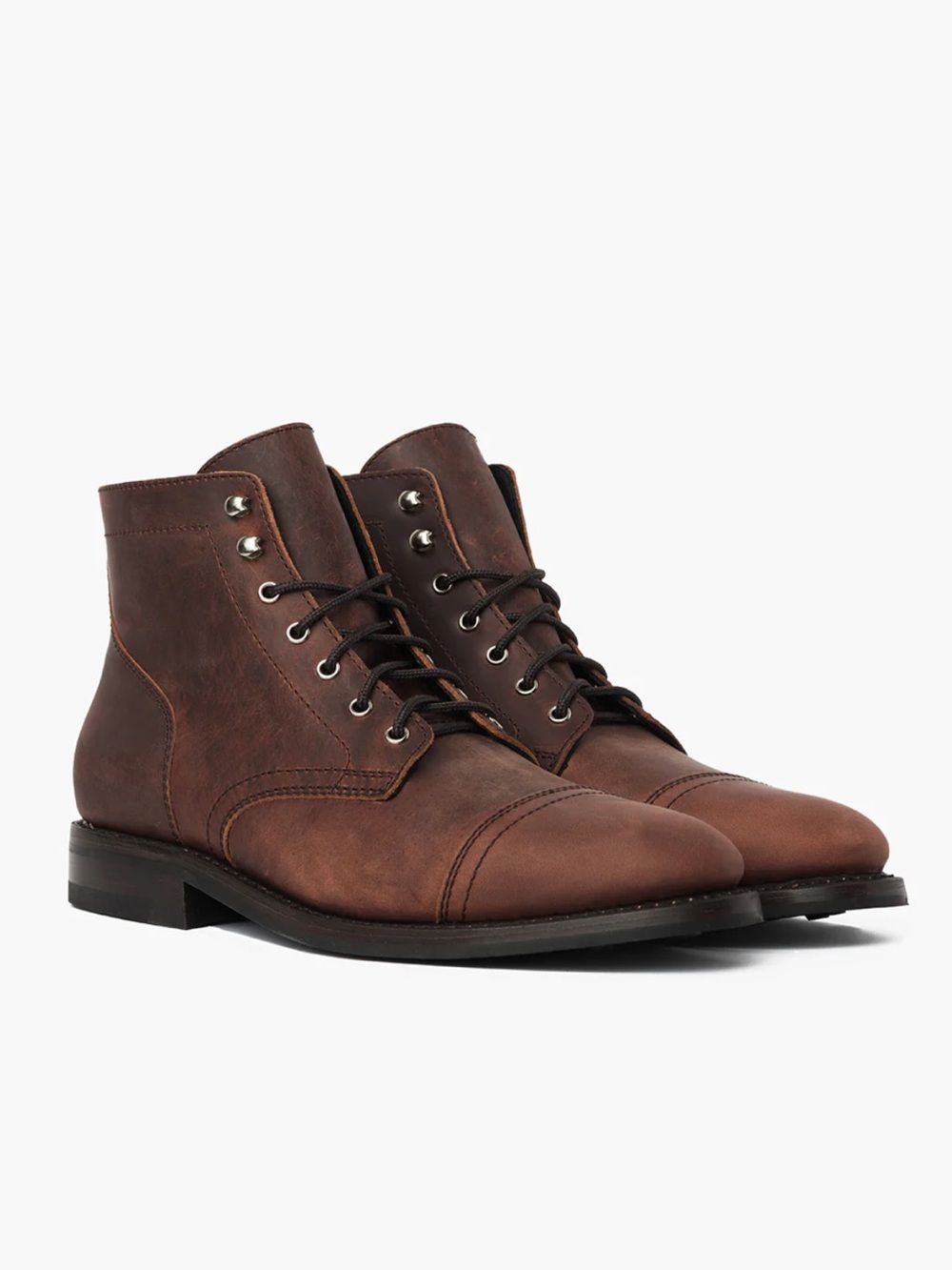 NWT Thursday Boot Company Men's Dark Brown Leather Lace-Up Captain Boots Utility